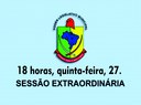 Sessão Extraordinária acontece às 18 horas de hoje